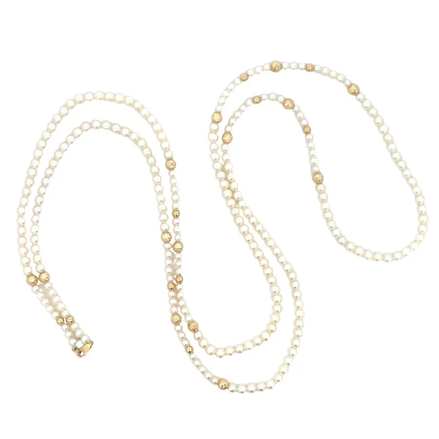 Beeghly & Co.Yellow Gold Opera 26-36" Pearl Necklace