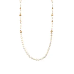 Beeghly & Co.Yellow Gold Opera 26-36" Pearl Necklace