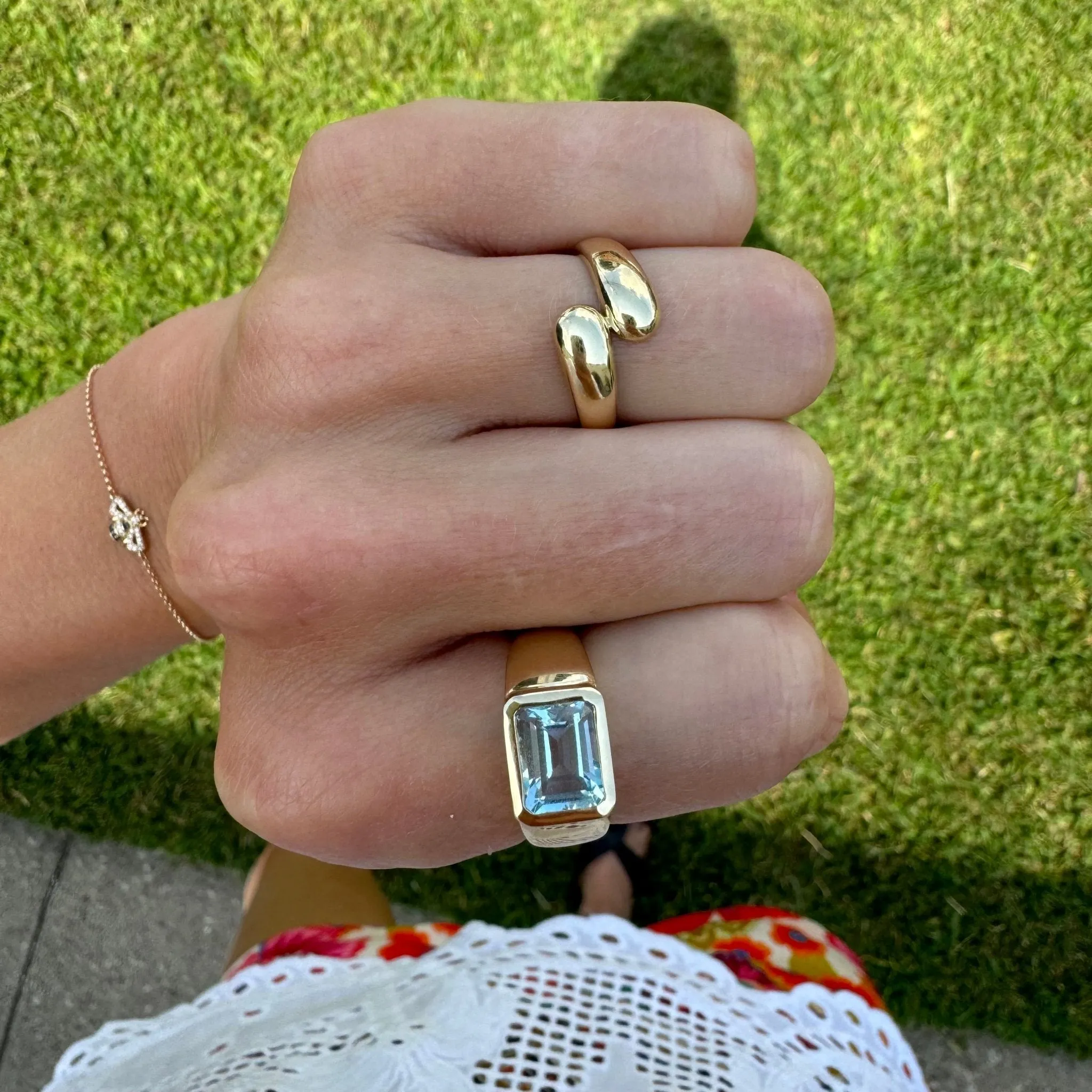 Bezel Set Gemstone Signet Ring