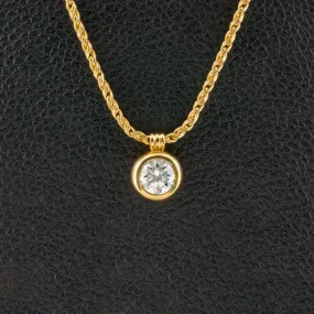 Bezel set Solitaire Diamond Pendant