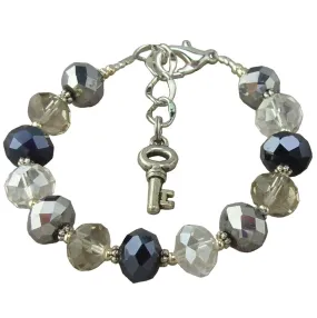 Black and Gray Sparkle Asjustable Bracelet