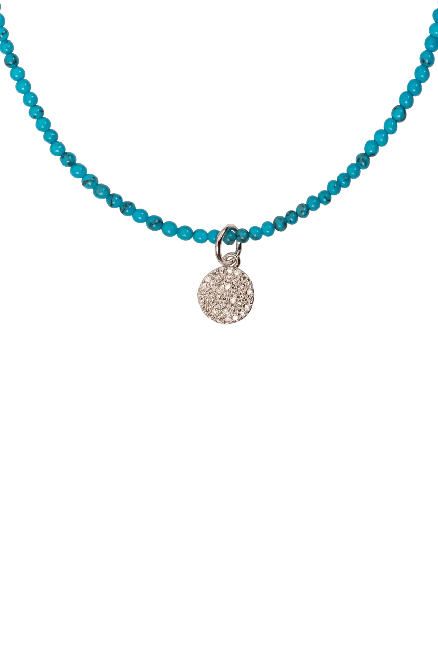 Brown Eyed Girl Dainty Turquoise Charm Necklace