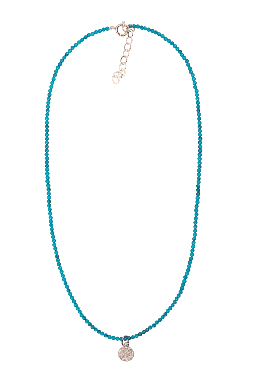 Brown Eyed Girl Dainty Turquoise Charm Necklace