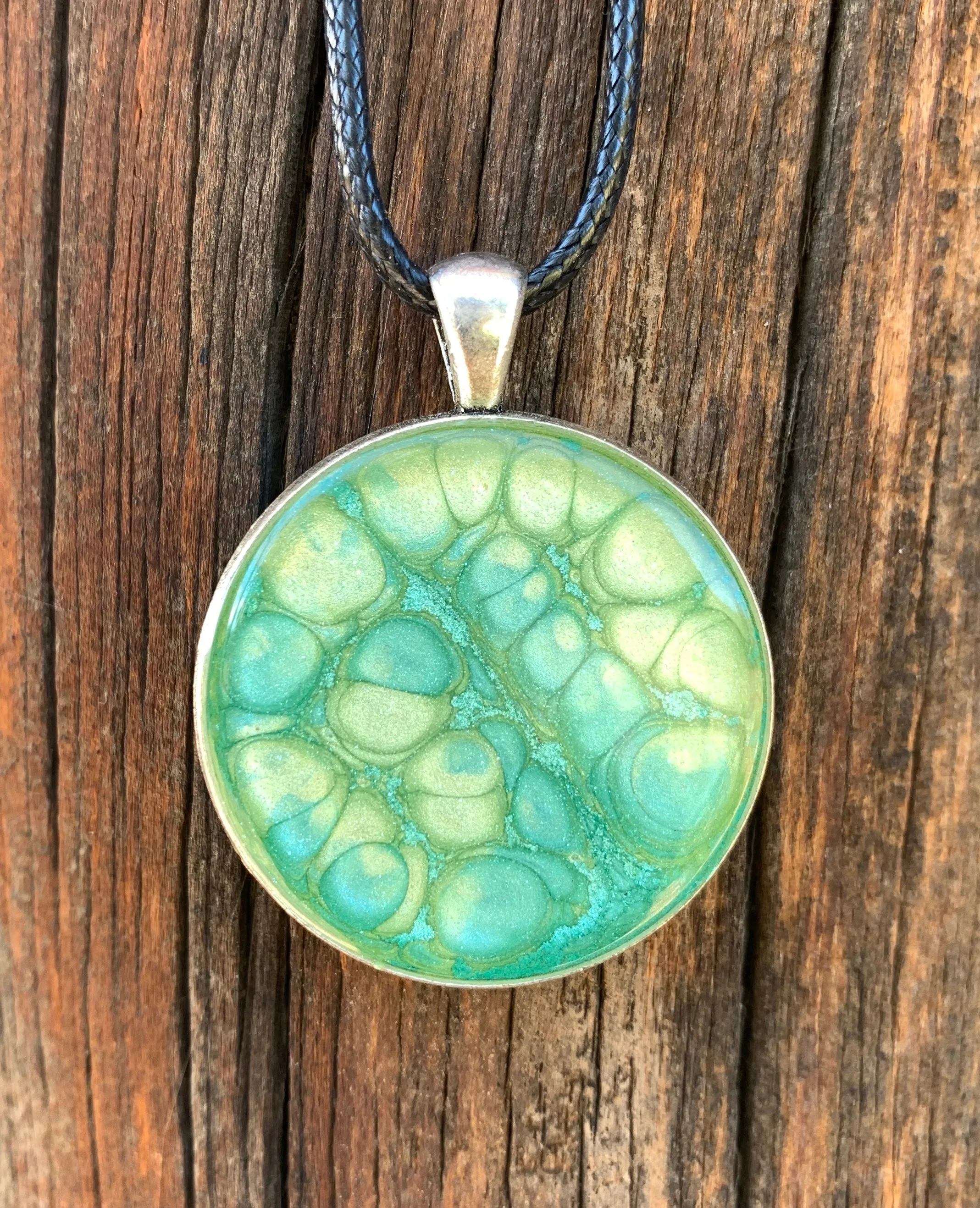 Bubble turquoise/yellow Pendant