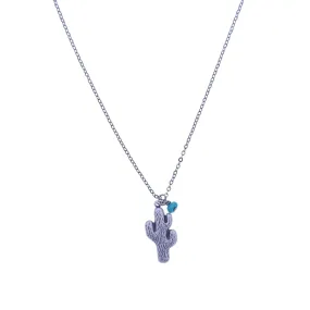 Cactus Necklace with Turquoise