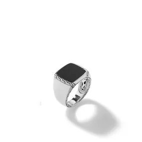 Carved Chain Signet Ring