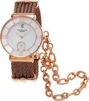 Charriol Sttropez Mother Of Pearl Dial Swiss Plated Rose Gold Watch St30Pi563010