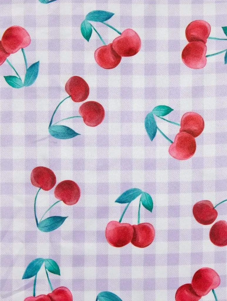 Cherry Gingham Scarf
