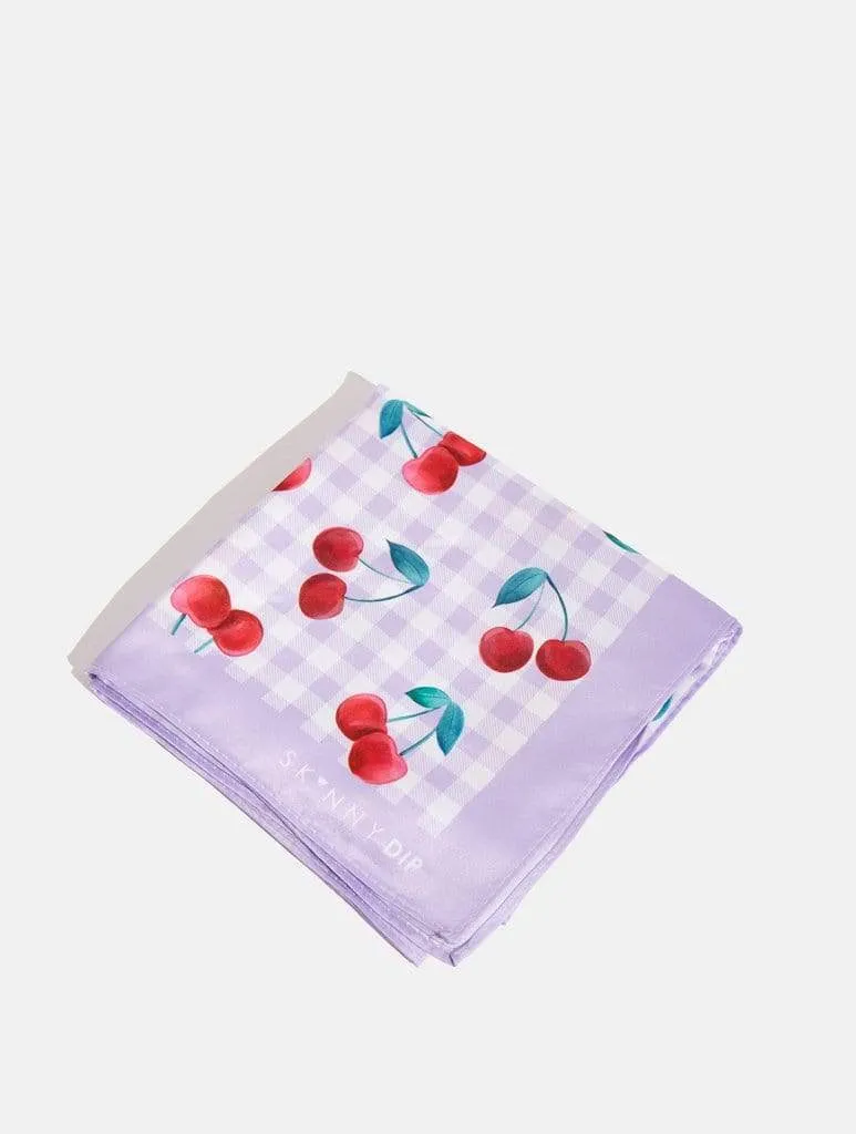 Cherry Gingham Scarf