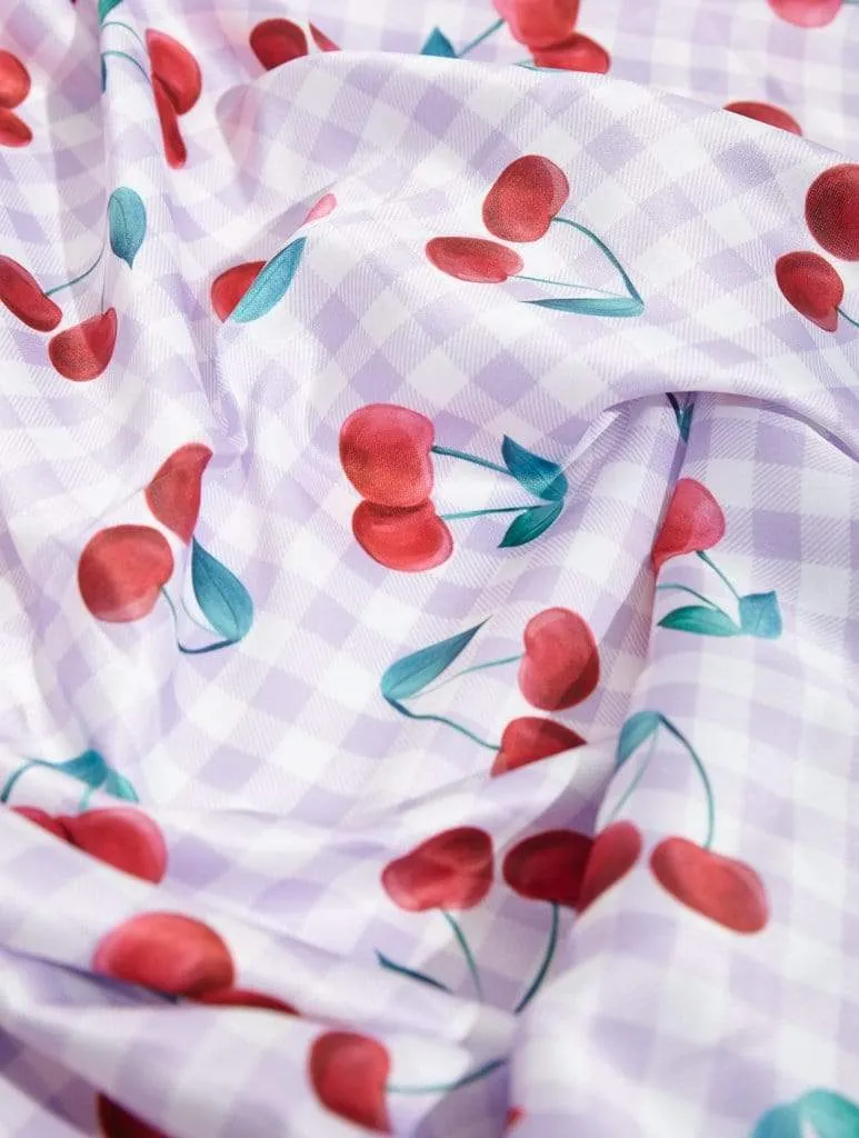 Cherry Gingham Scarf