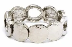 Circle Cut Out Bracelet Silver