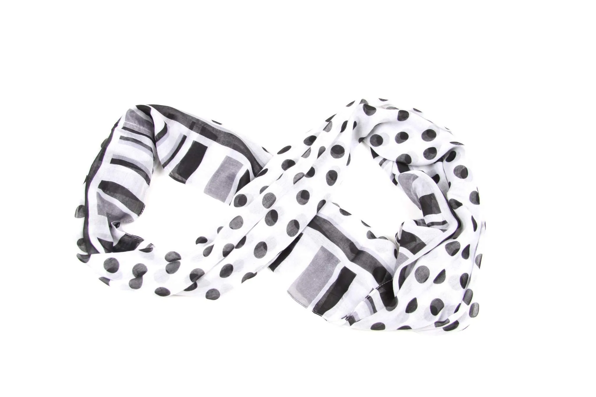 Circle Scarf / Black & White / Unisex