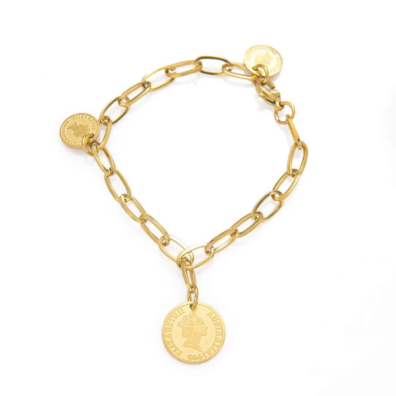 Coin Charm Bracelet