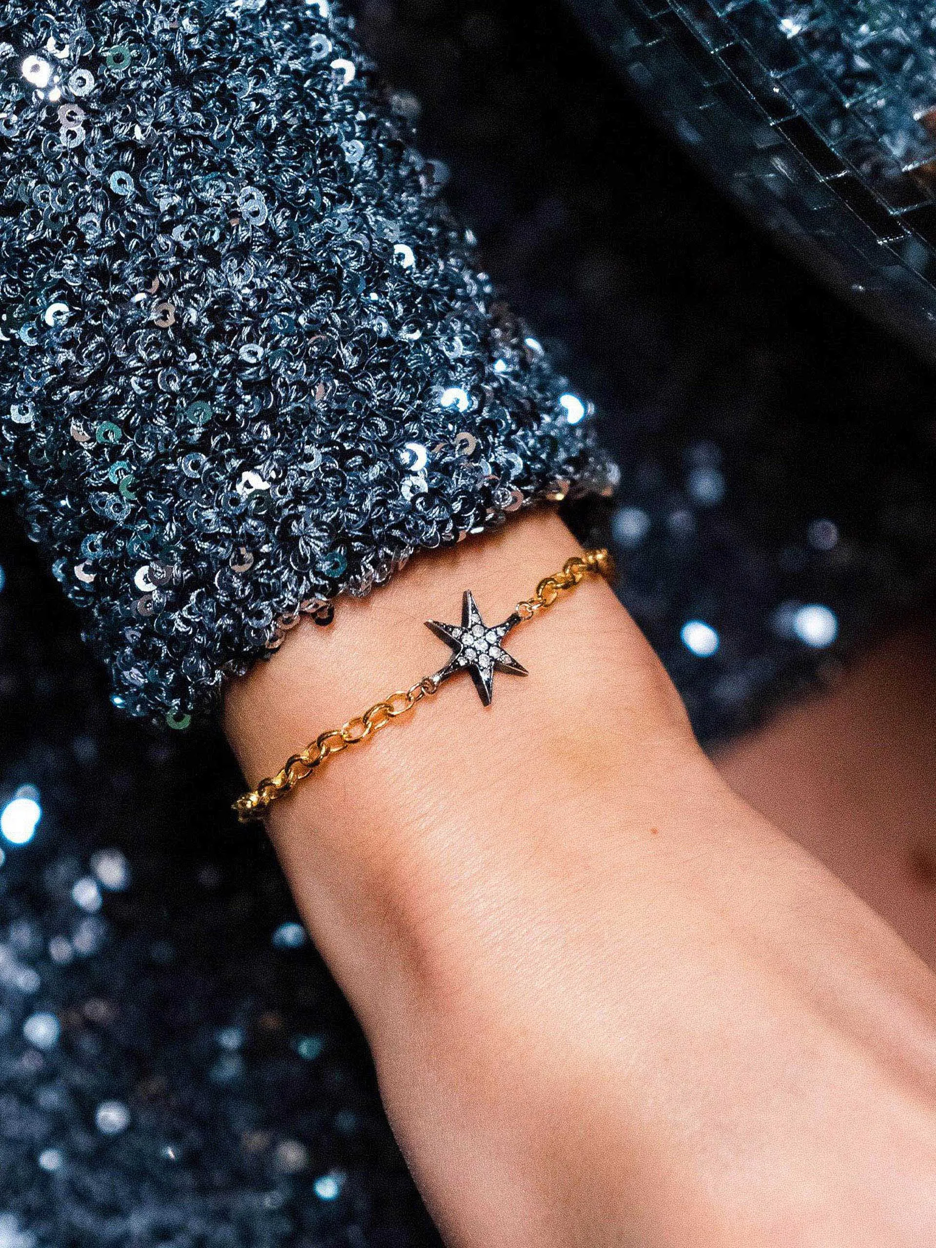 Cosmic star diamond bracelet