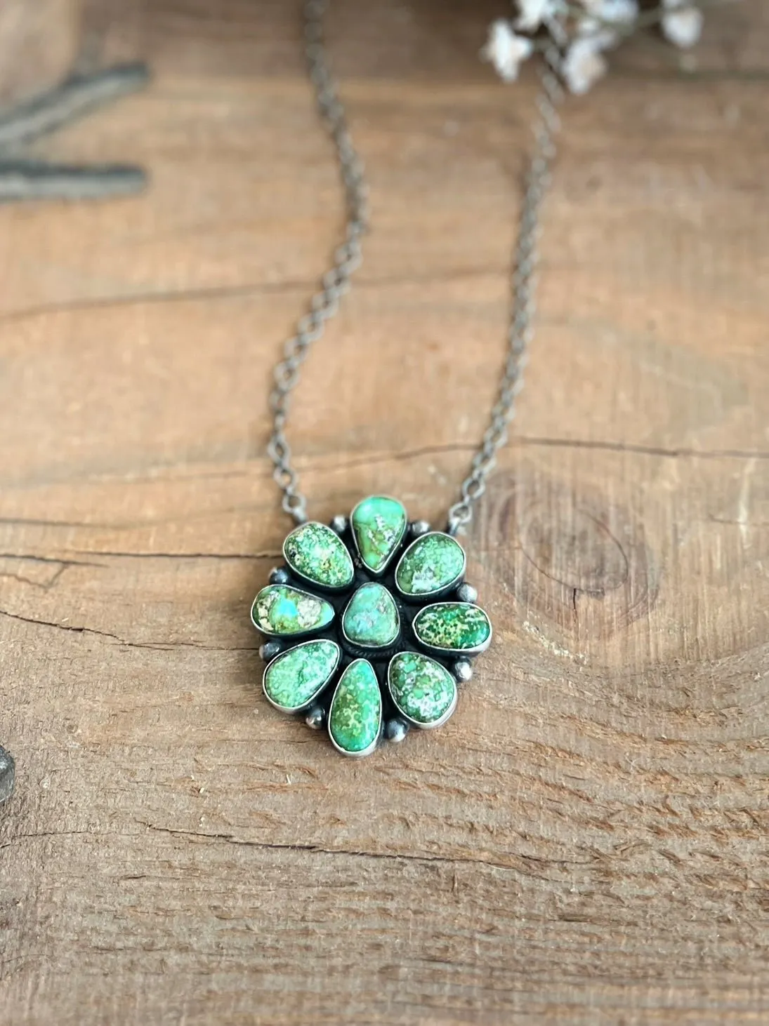 Crater Lake Navajo Handcrafted Sterling Necklace