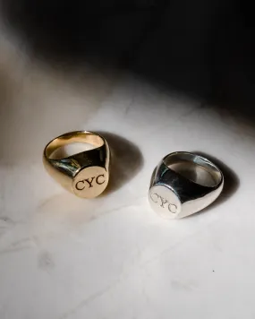 Custom Signet Ring Sterling Silver