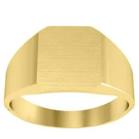 Cut Corner Square Signet Ring - 11mm x 10mm