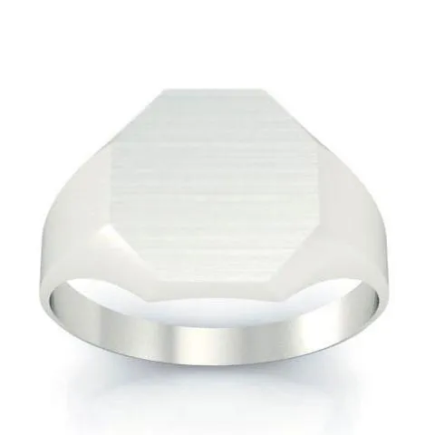Cut Corner Square Signet Ring - 14mm x 14mm