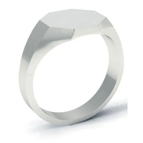 Cut Corner Square Signet Ring - 14mm x 14mm