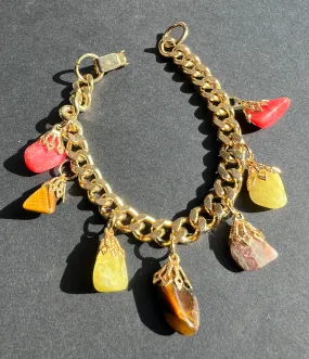 Delicate Vintage Semi-Precious Stones Bracelet