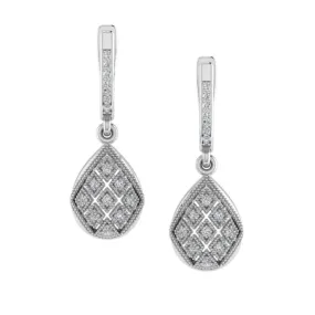 Diamond Drop Earrings White Gold 0.22 ctw