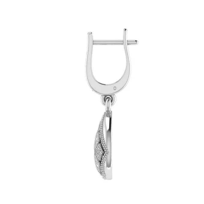 Diamond Drop Earrings White Gold 0.22 ctw
