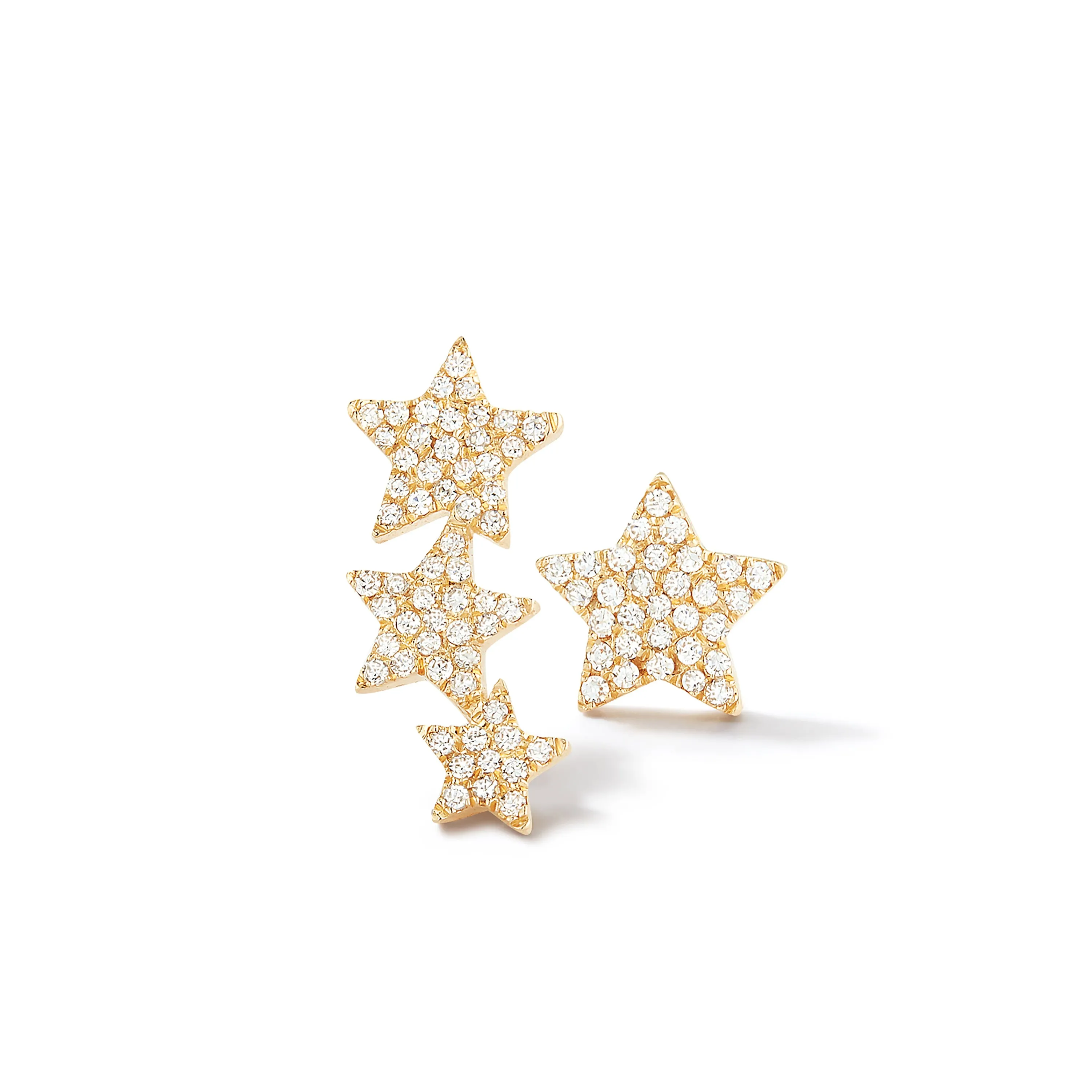 Diamond Star Crawler Earrings