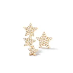 Diamond Star Crawler Earrings