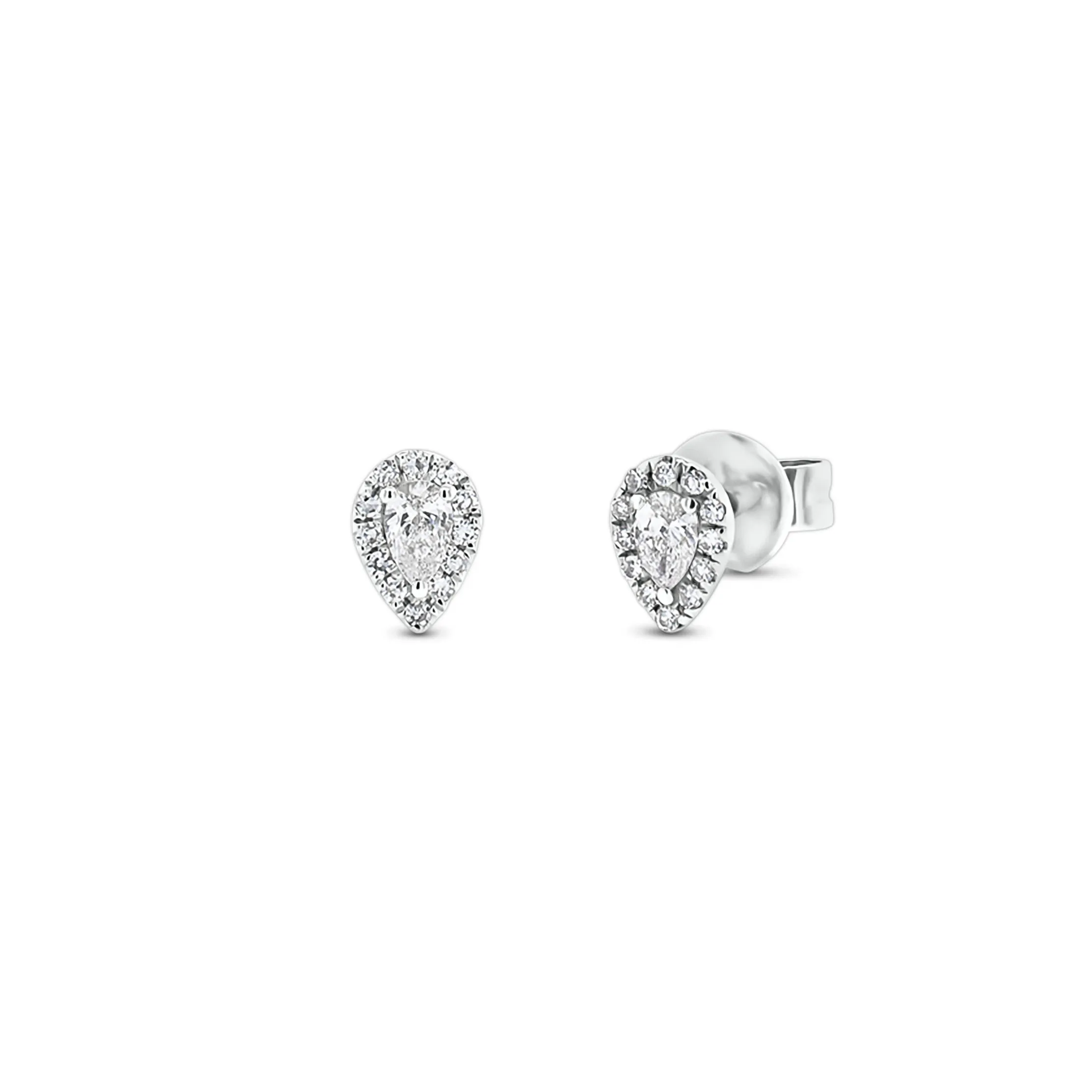 Diamond Teardrop Stud Earrings