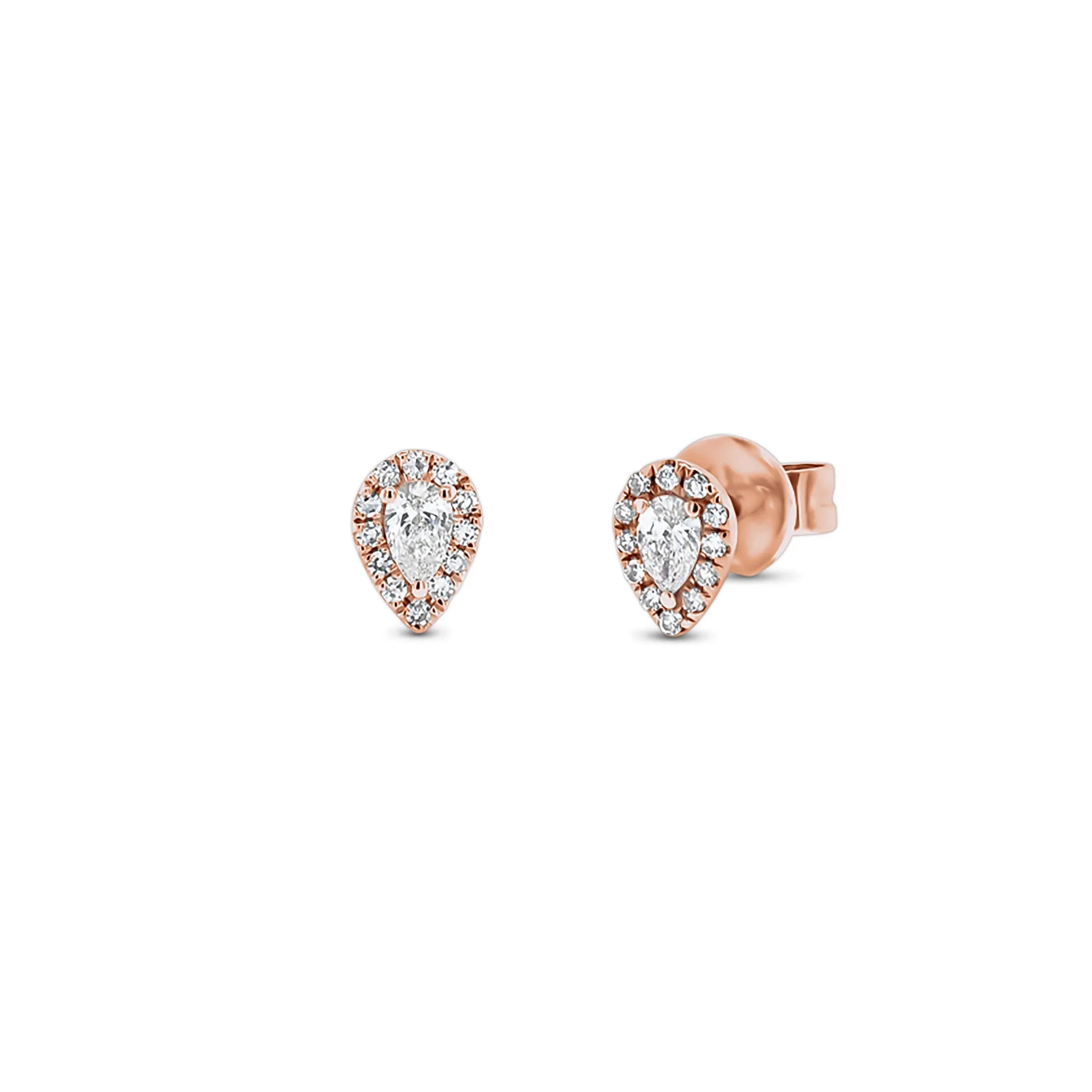 Diamond Teardrop Stud Earrings