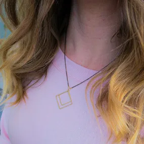 Double Square Necklace