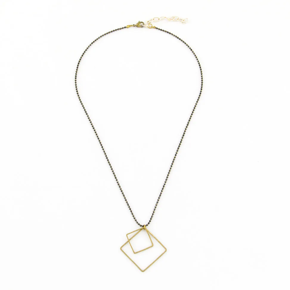 Double Square Necklace