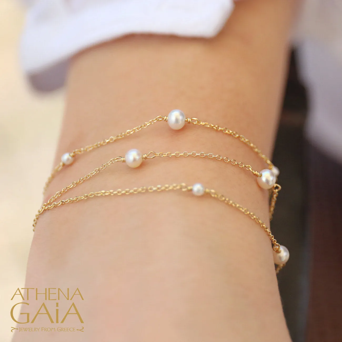 Double Strand Pearl Bracelet (In-Stock)