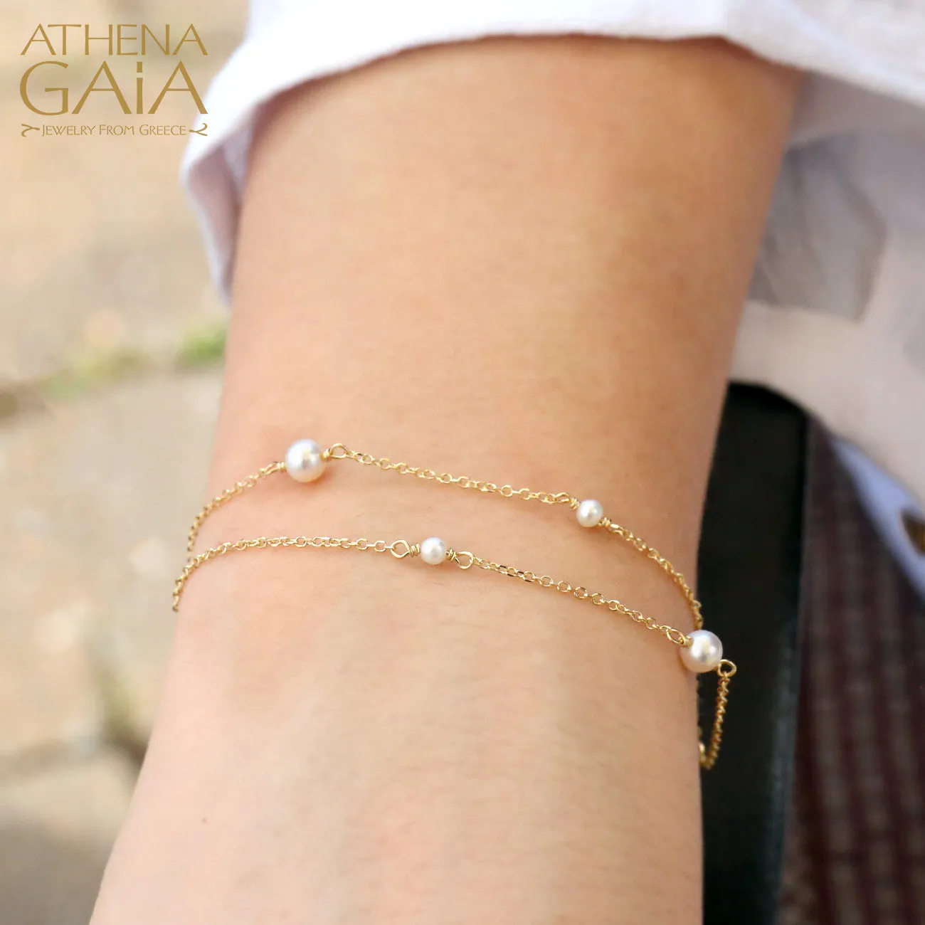 Double Strand Pearl Bracelet (In-Stock)