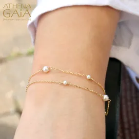 Double Strand Pearl Bracelet (In-Stock)