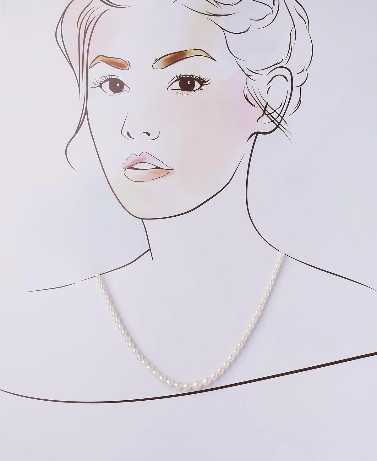 Elegant 1 line Pearl Necklace