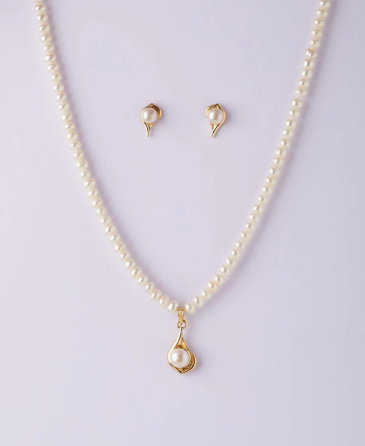 Elegant Real Pearl Necklace Set