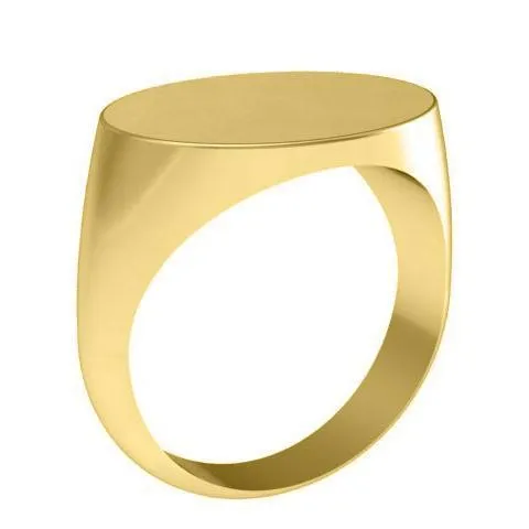 Elongated Oval Signet Ring - 20mm Wide