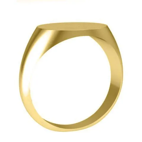 Elongated Oval Signet Ring for Women - 11mm x 7mm