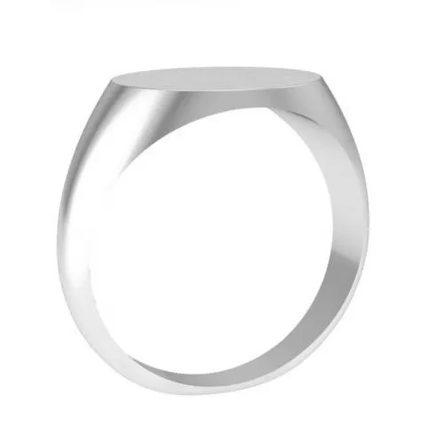 Elongated Oval Signet Ring for Women - 11mm x 7mm
