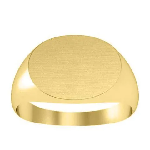 Elongated Oval Signet Ring for Women - 11mm x 7mm
