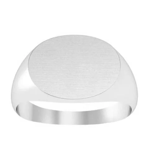 Elongated Oval Signet Ring for Women - 11mm x 7mm