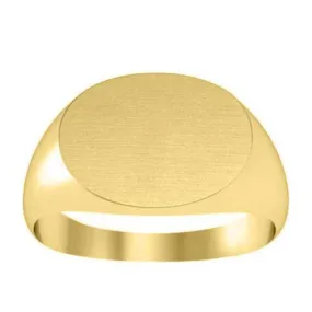 Elongated Oval Signet Ring for Women - 11mm x 7mm