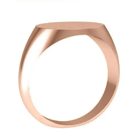 Elongated Oval Signet Ring for Women - 11mm x 7mm