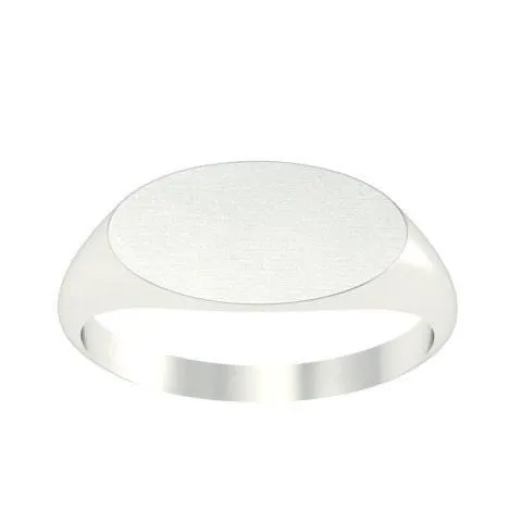 Elongated Oval Signet Ring for Women - 13mm x 8mm