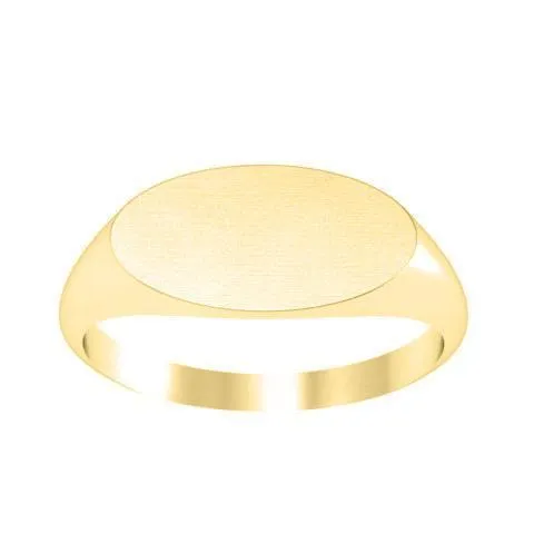 Elongated Oval Signet Ring for Women - 13mm x 8mm