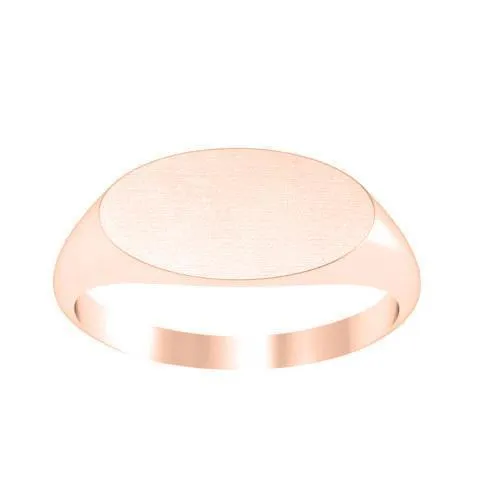 Elongated Oval Signet Ring for Women - 13mm x 8mm