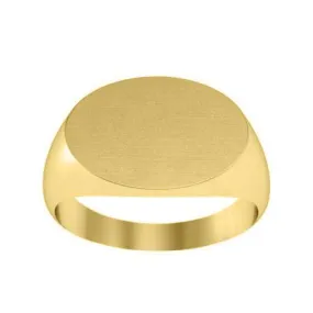 Elongated Oval Signet Ring for Women - 15mm x 10mm