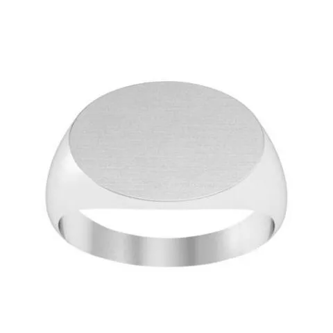 Elongated Oval Signet Ring for Women - 15mm x 10mm