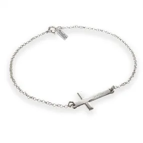 Engraved Cross Bracelet